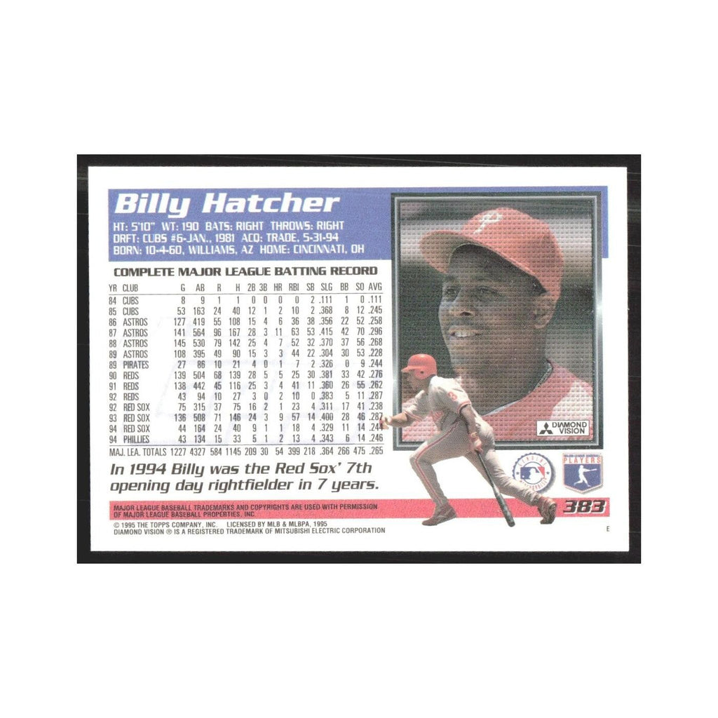 1995 Topps Billy Hatcher Phillies #383