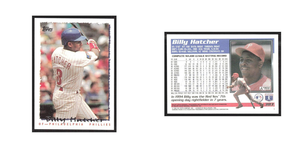 1995 Topps Billy Hatcher Phillies #383