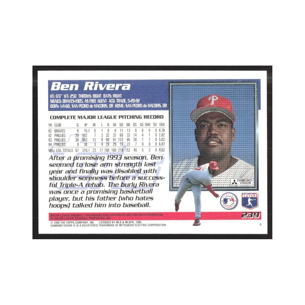 1995 Topps Ben Rivera Phillies #239