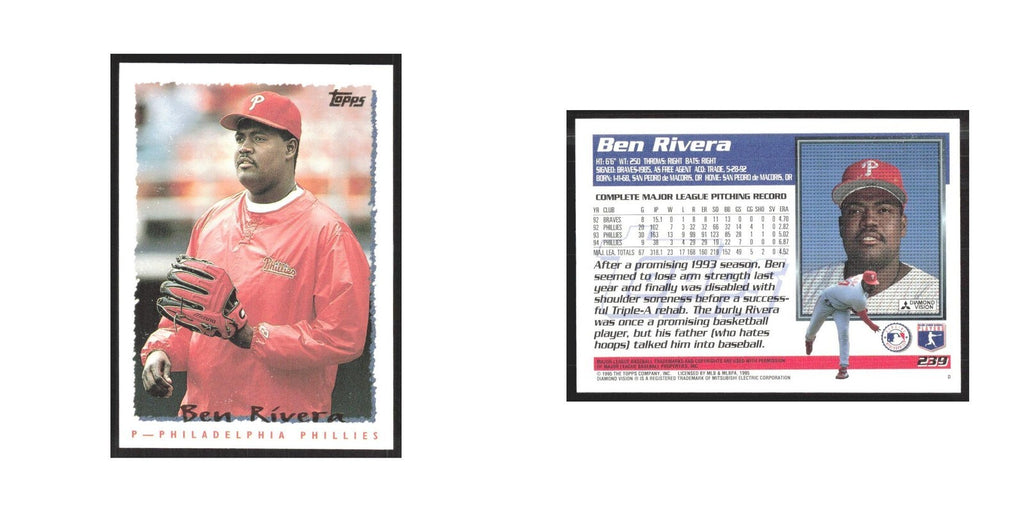 1995 Topps Ben Rivera Phillies #239