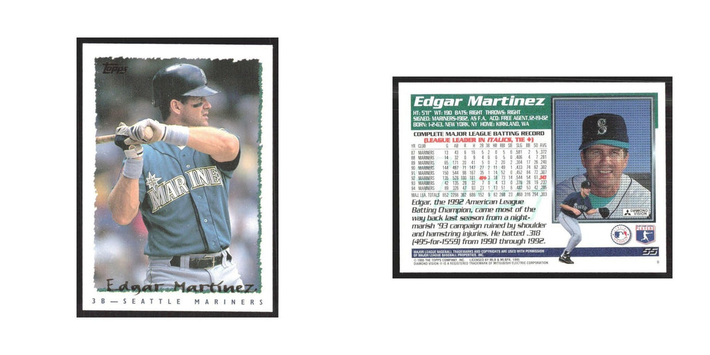 1995 Topps Edgar Martinez Mariners #55