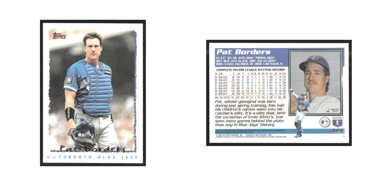 1995 Topps Pat Borders Blue Jays #424