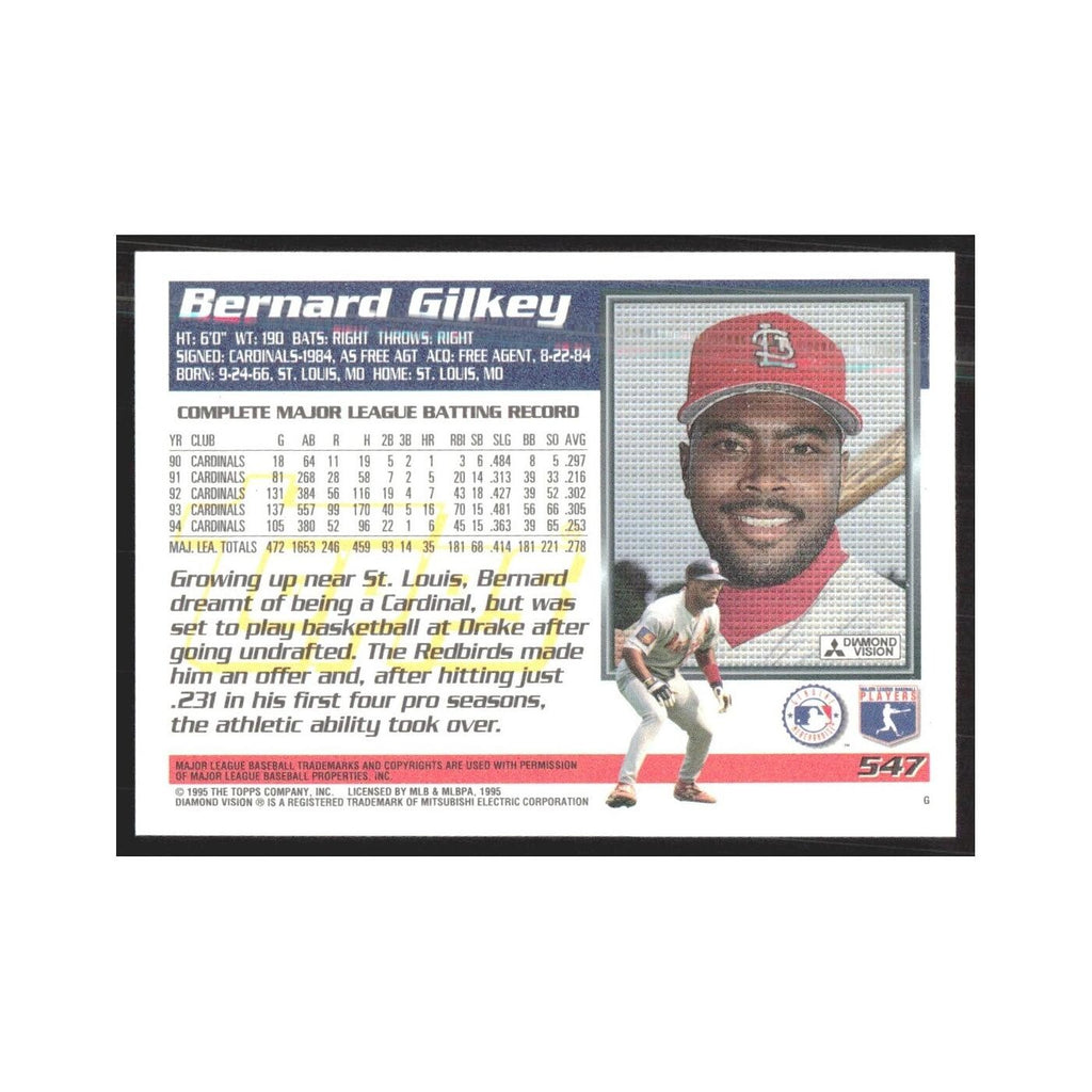 1995 Topps Bernard Gilkey Cardinals #547