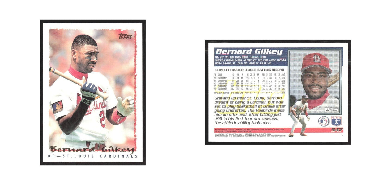 1995 Topps Bernard Gilkey Cardinals #547