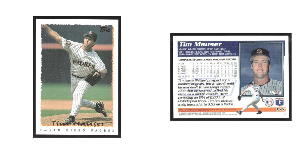 1995 Topps Tim Mauser Padres #356
