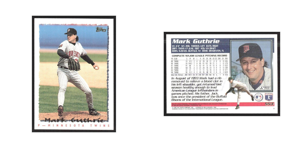 1995 Topps Mark Guthrie Twins #553