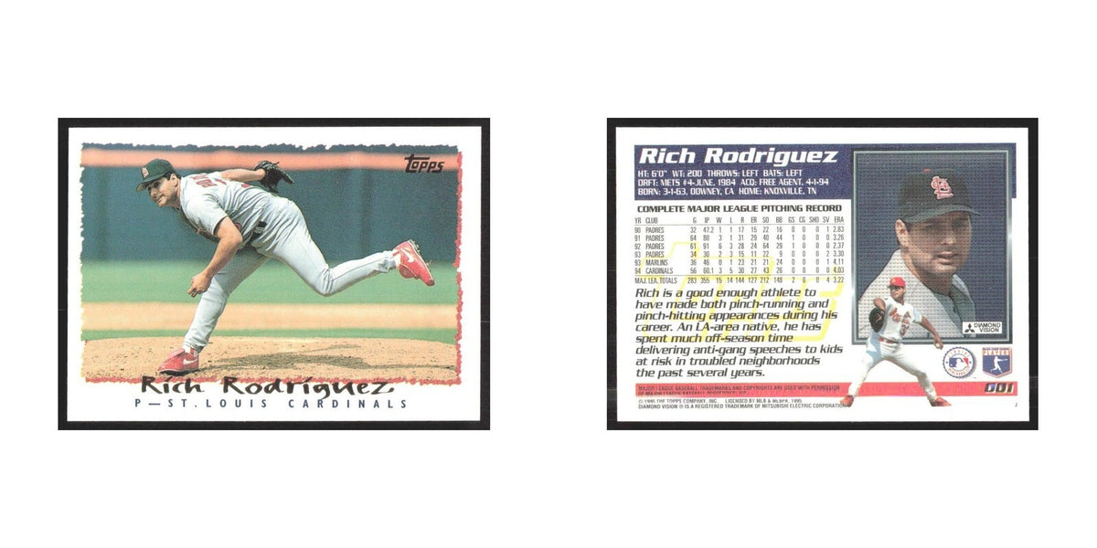 1995 Topps Rich Rodriguez Cardinals #501
