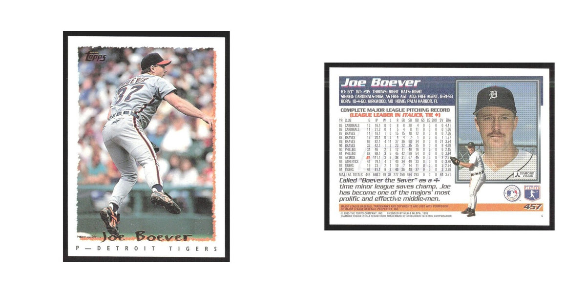 1995 Topps Joe Boever Tigers #457