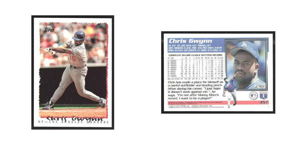 1995 Topps Chris Gwynn Dodgers #357