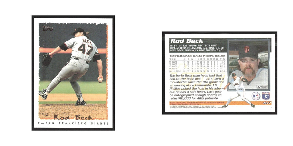 1995 Topps Rod Beck Giants #417