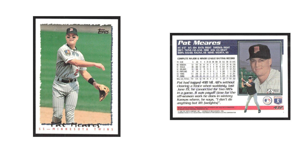 1995 Topps Pat Meares Twins #432