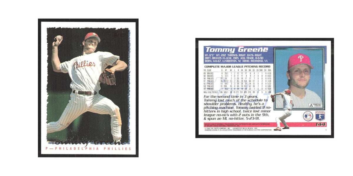 1995 Topps Tommy Greene Phillies #144