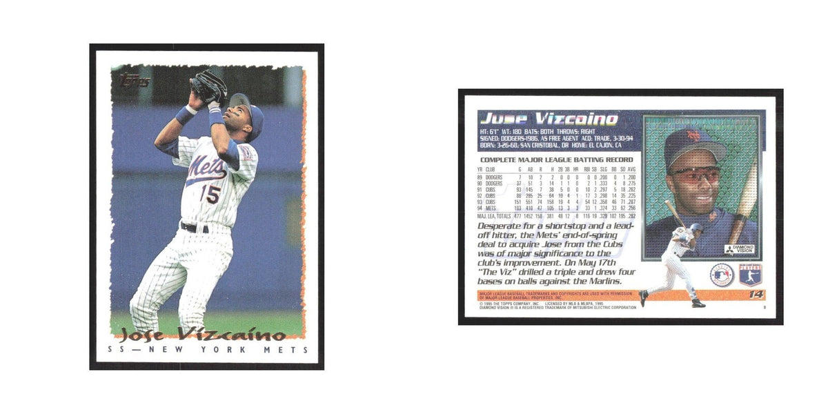 1995 Topps Jose Vizcaino Mets #14