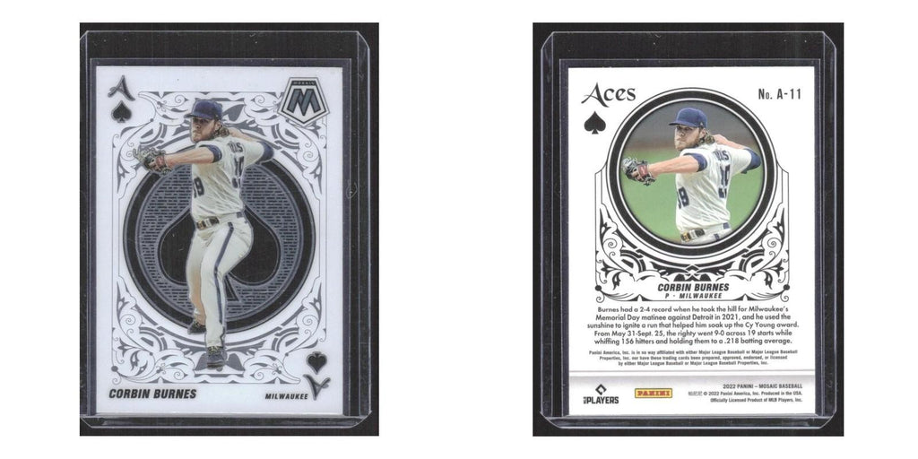 2022 Panini Mosaic Aces Corbin Burnes Brewers #A-11