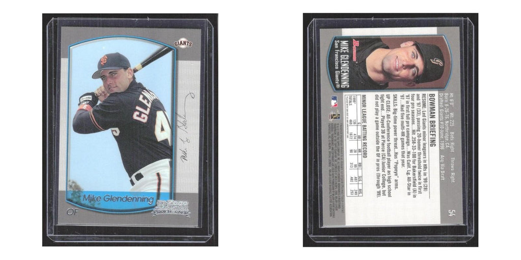 2000 Bowman Mike Glendenning Giants #54