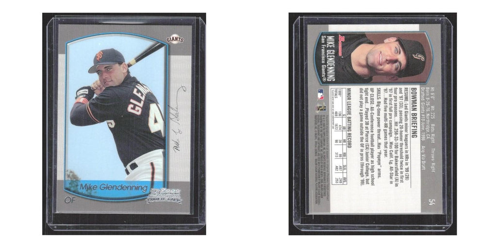 2000 Bowman Mike Glendenning Giants #54