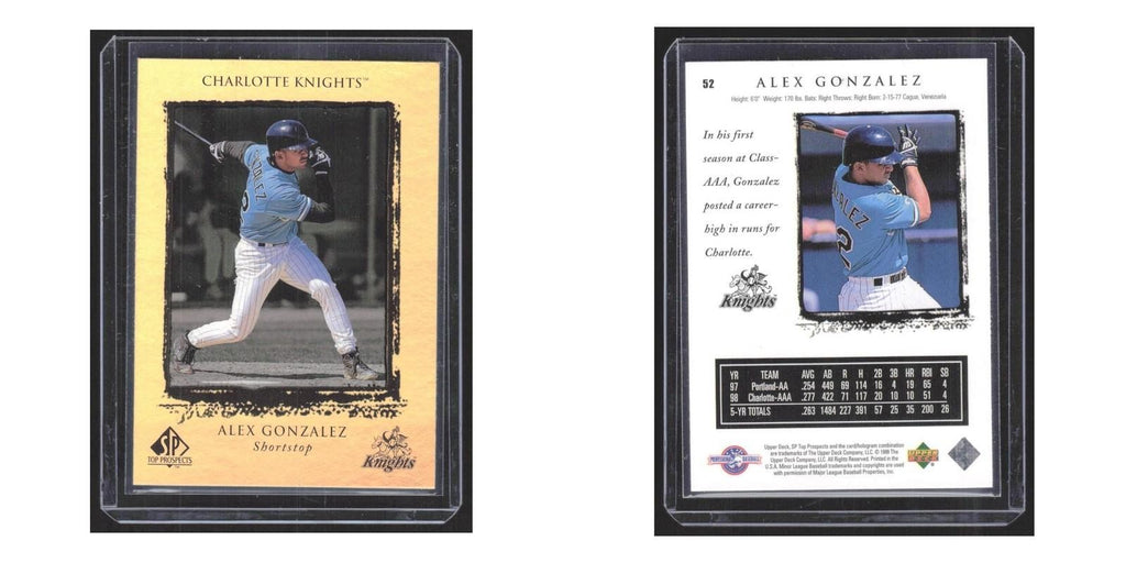 1999 SP Top Prospects Alex Gonzalez Charlotte Knights #52
