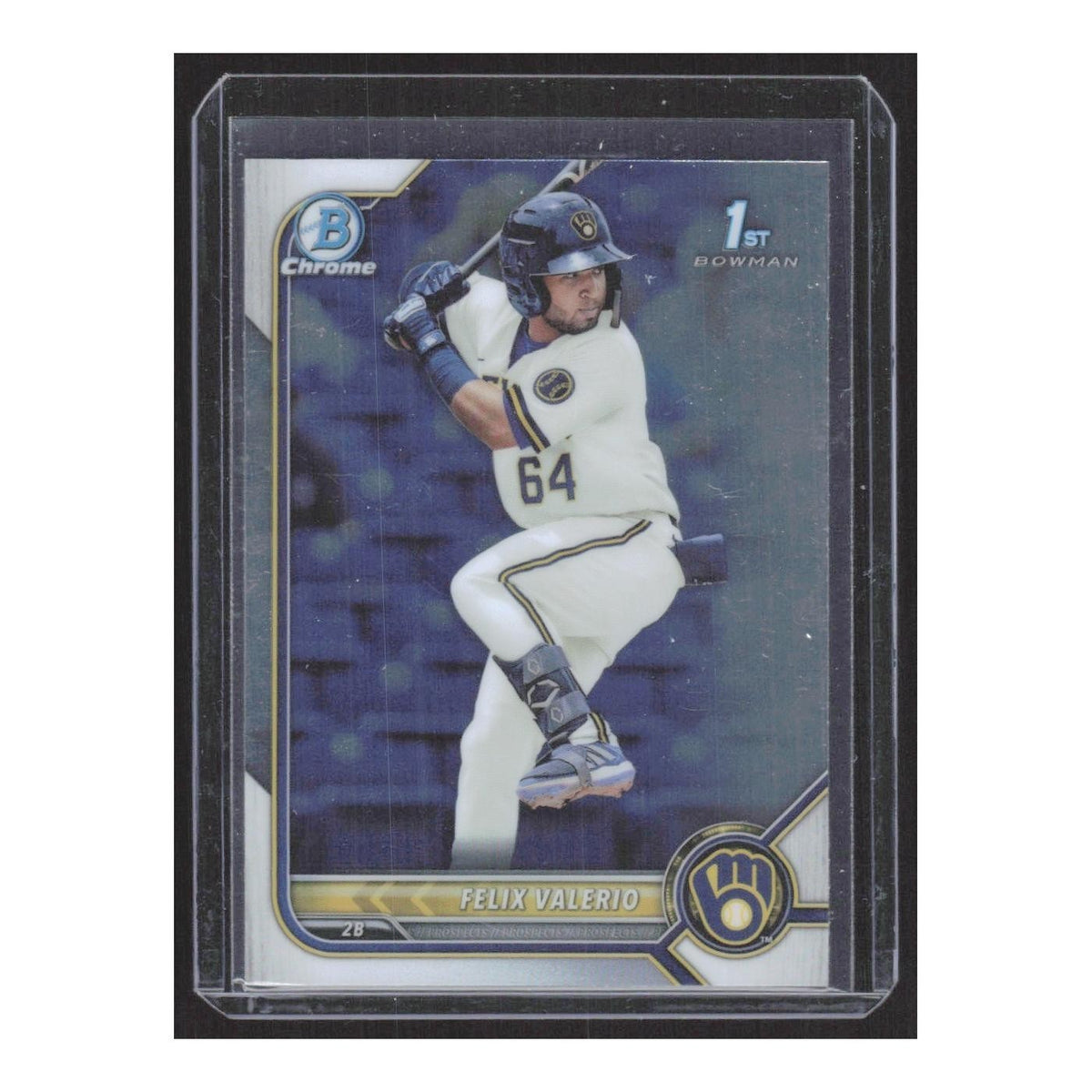 2022 Bowman Sapphire Edition Felix Valerio Brewers #BCP-128