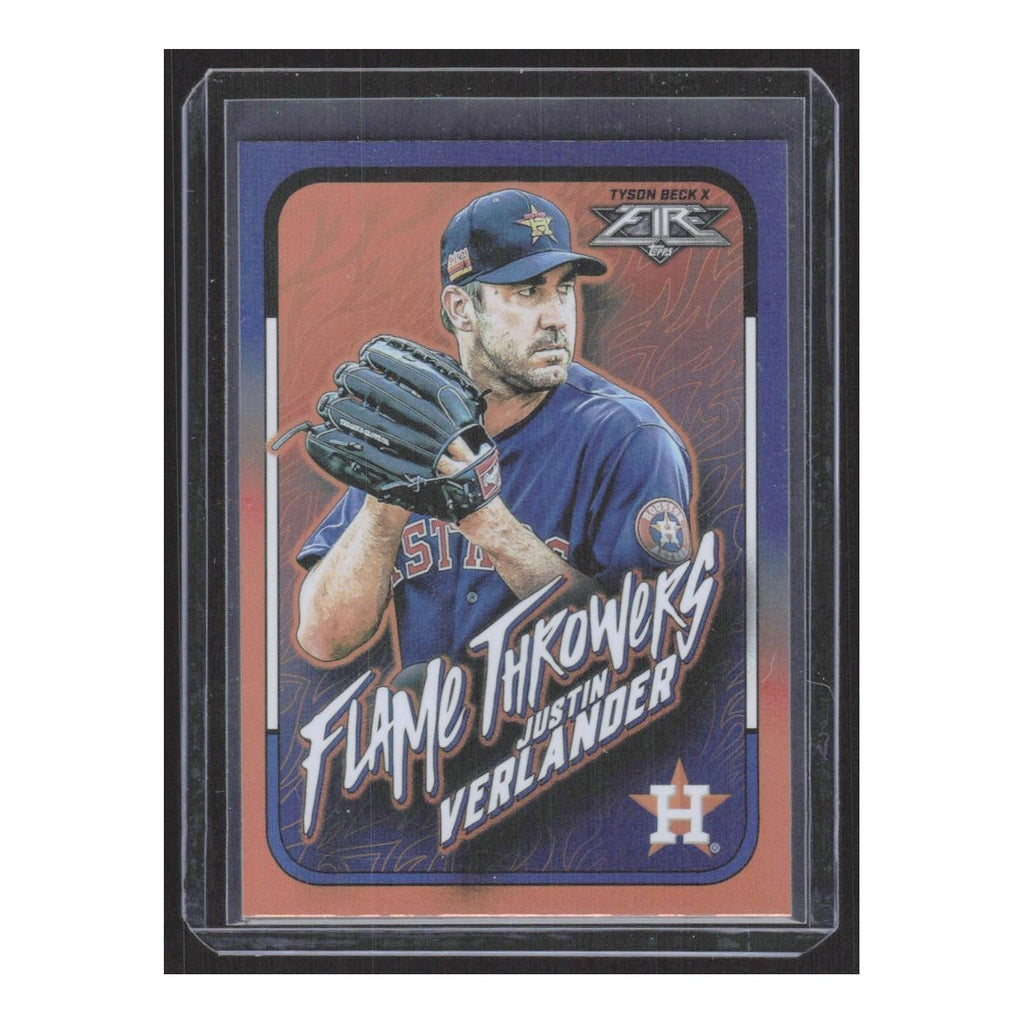 2022 Topps Fire Flame Throwers Justin Verlander Astros #FT-6