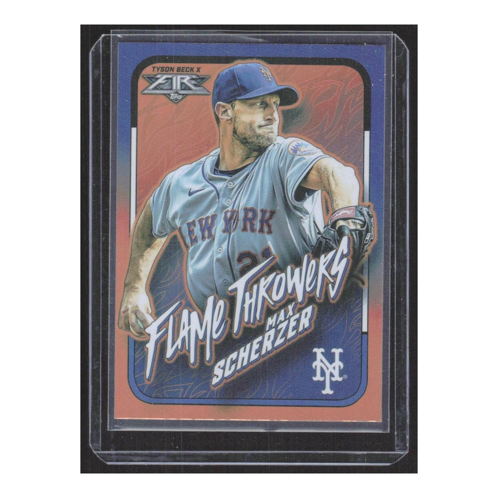 2022 Topps Fire Flame Throwers Max Scherzer Mets #FT-4