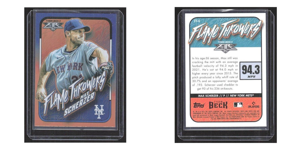 2022 Topps Fire Flame Throwers Max Scherzer Mets #FT-4