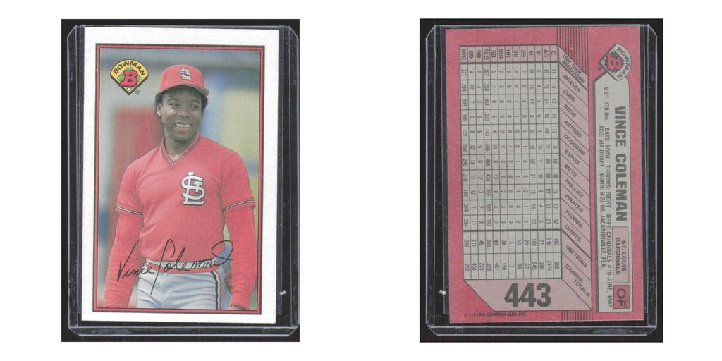 1989 Bowman Vince Coleman Cardinals #443