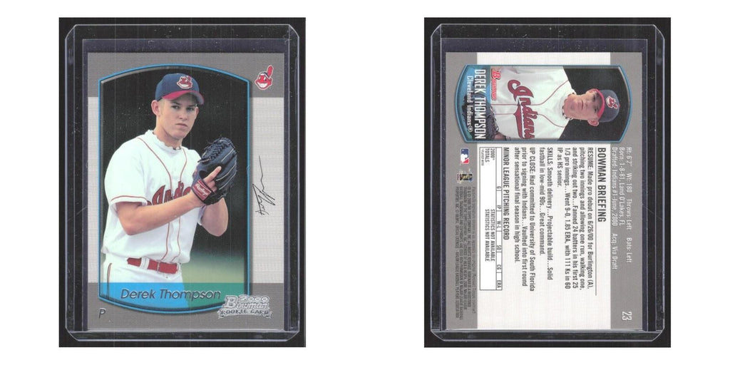 2001 Bowman Derek Thompson RC Indians #23
