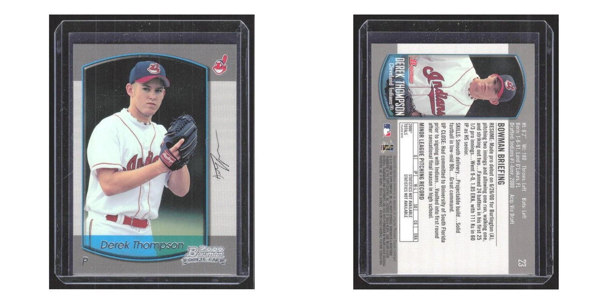 2001 Bowman Derek Thompson RC Indians #23