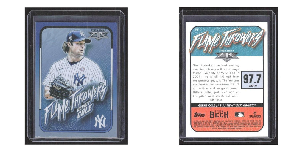 2022 Topps Fire Flame Throwers Gerrit Cole Yankees #FT-1
