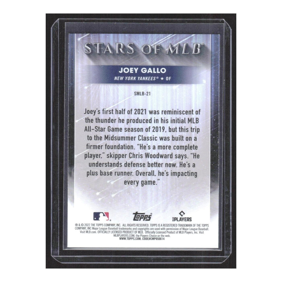 2022 Topps Stars of MLB Joey Gallo Yankees #SMLB-21