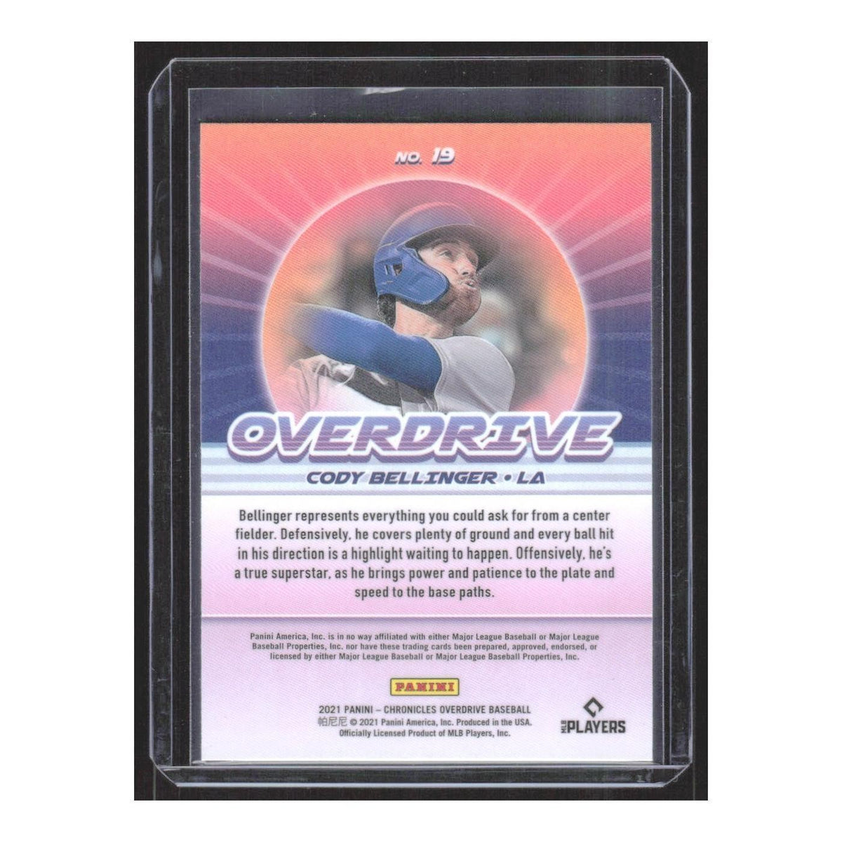 2021 Panini Chronicles Overdrive Cody Bellinger Dodgers #19