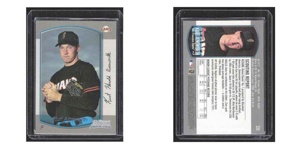 2000 Bowman Kurt Ainsworth RC Giants #331