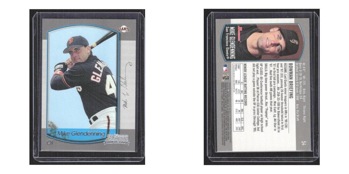 2000 Bowman Mike Glendenning Giants #54