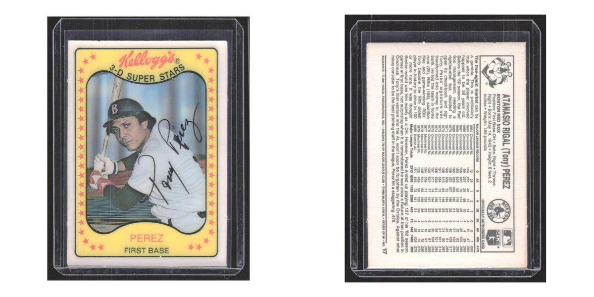 1981 Kellogg's Tony Perez Red Sox #17