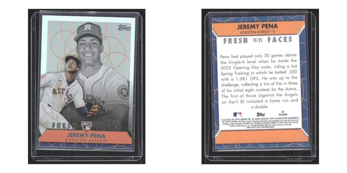 2022 Topps Fresh Faces Jeremy Pena RC Astros #FF-25