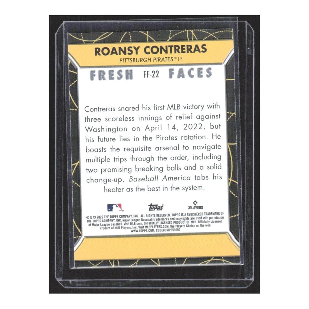 2022 Topps Fresh Faces Roansy Contreras Pirates #FF-22