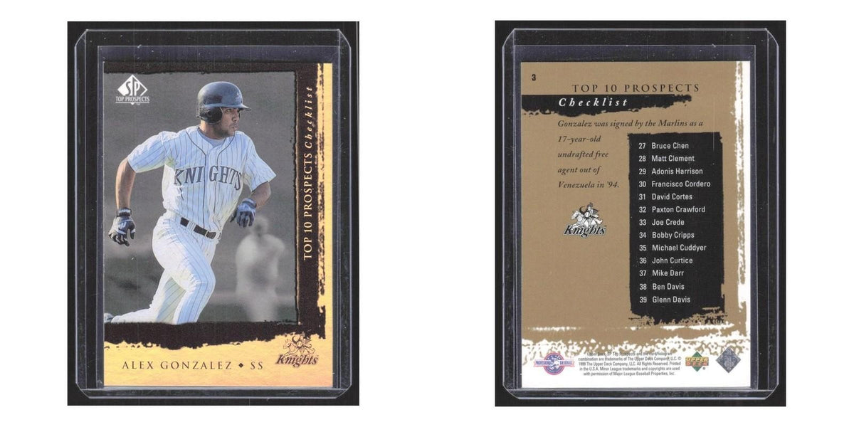 1999 SP Top Prospects Alex Gonzalez Charlotte Knights #3
