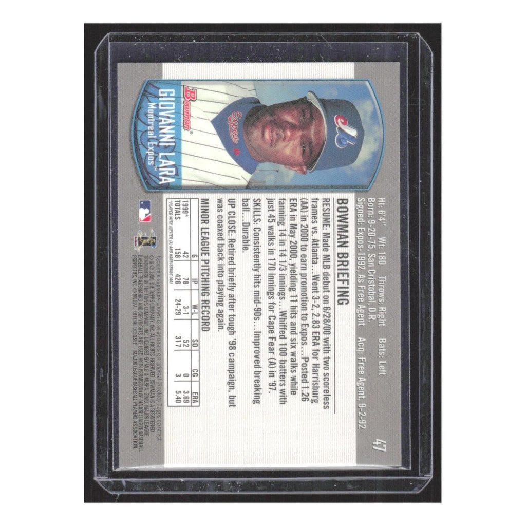 2000 Bowman Giovanni Lara RC Montreal Expos #47