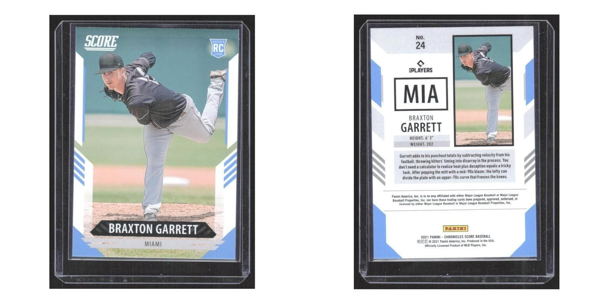 2021 Panini Chronicles Score Braxton Garrett RC Marlins #24