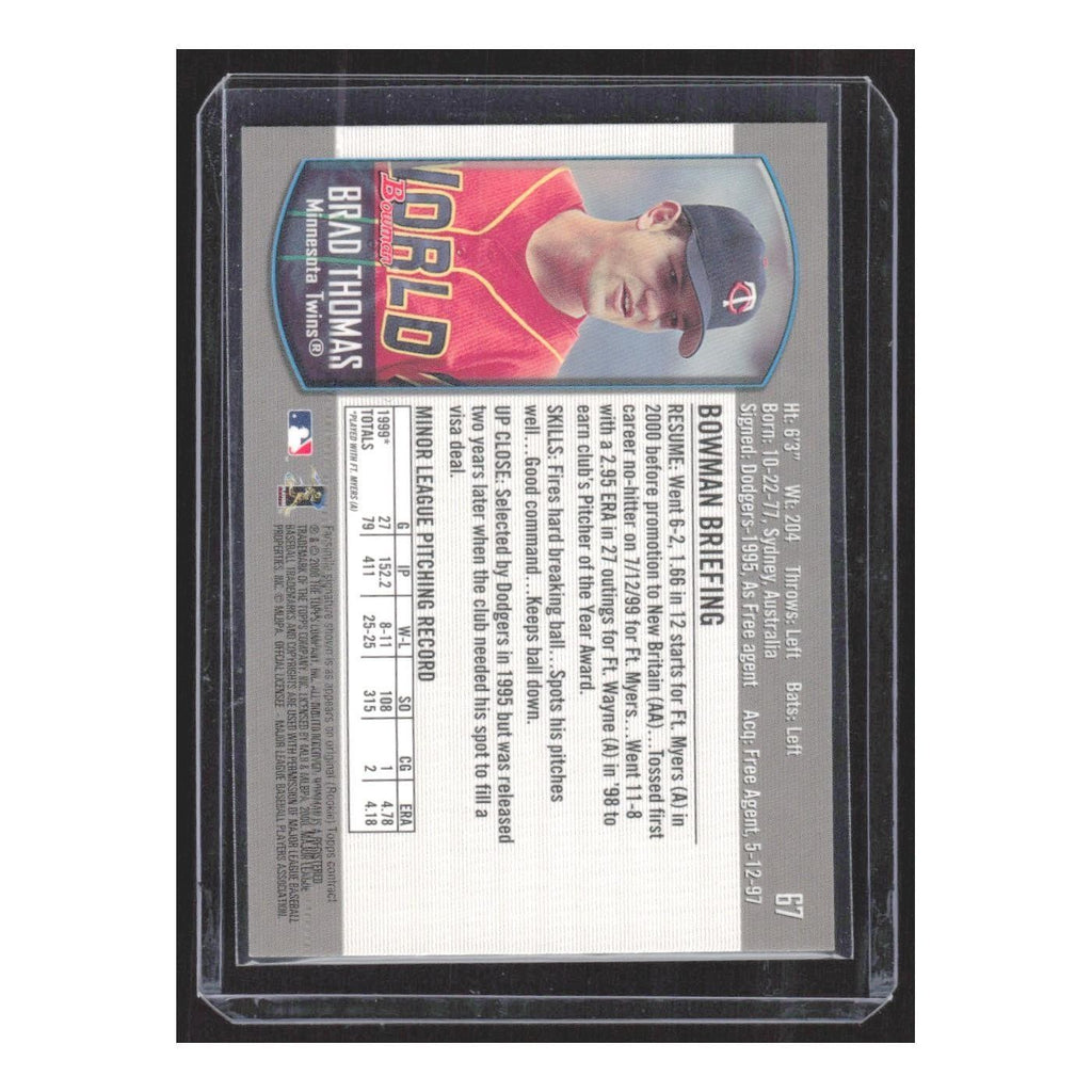 2000 Bowman Draft Picks & Prospects Brad Thomas RC Twins #67