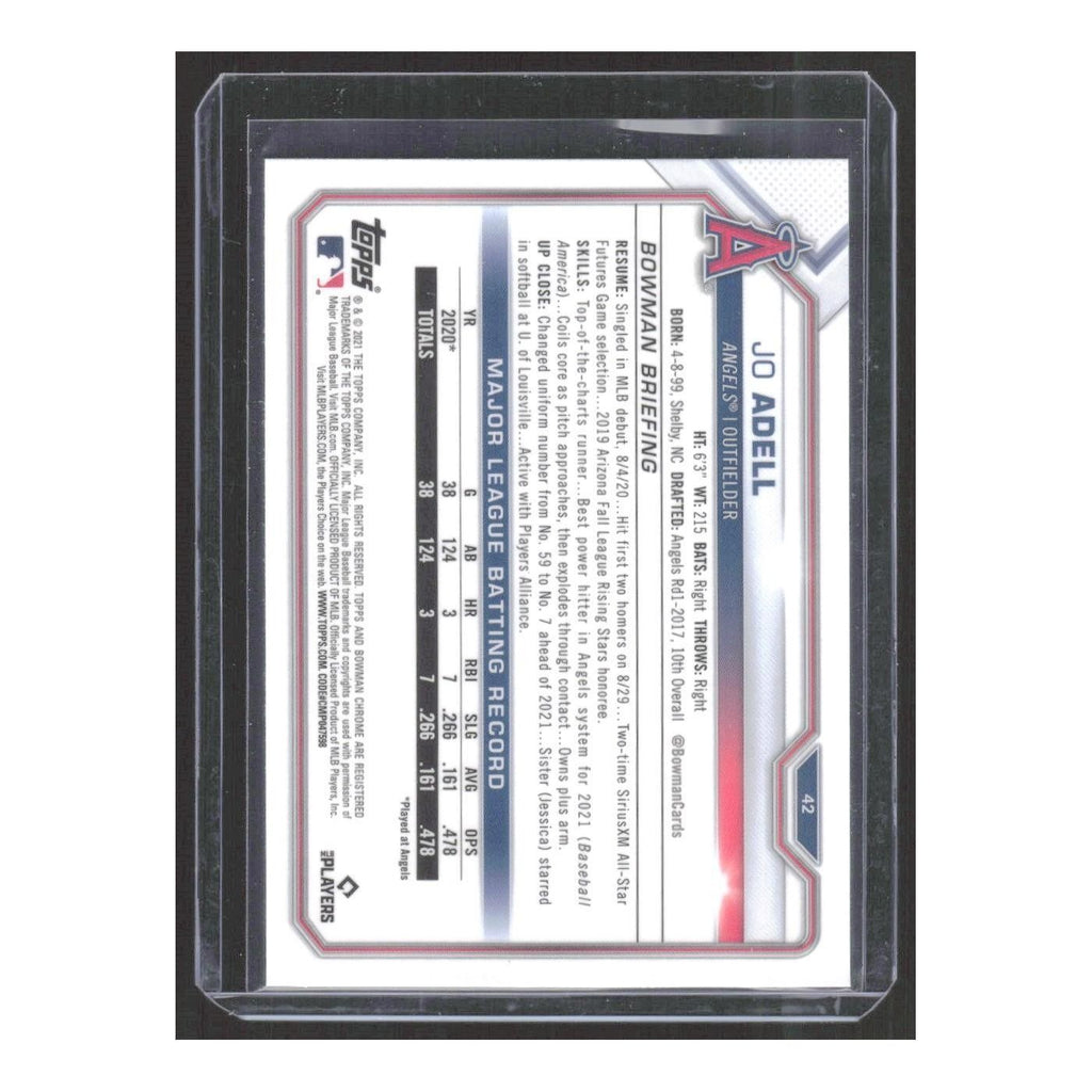 2021 Bowman Chrome Jo Adell RC Angels #42