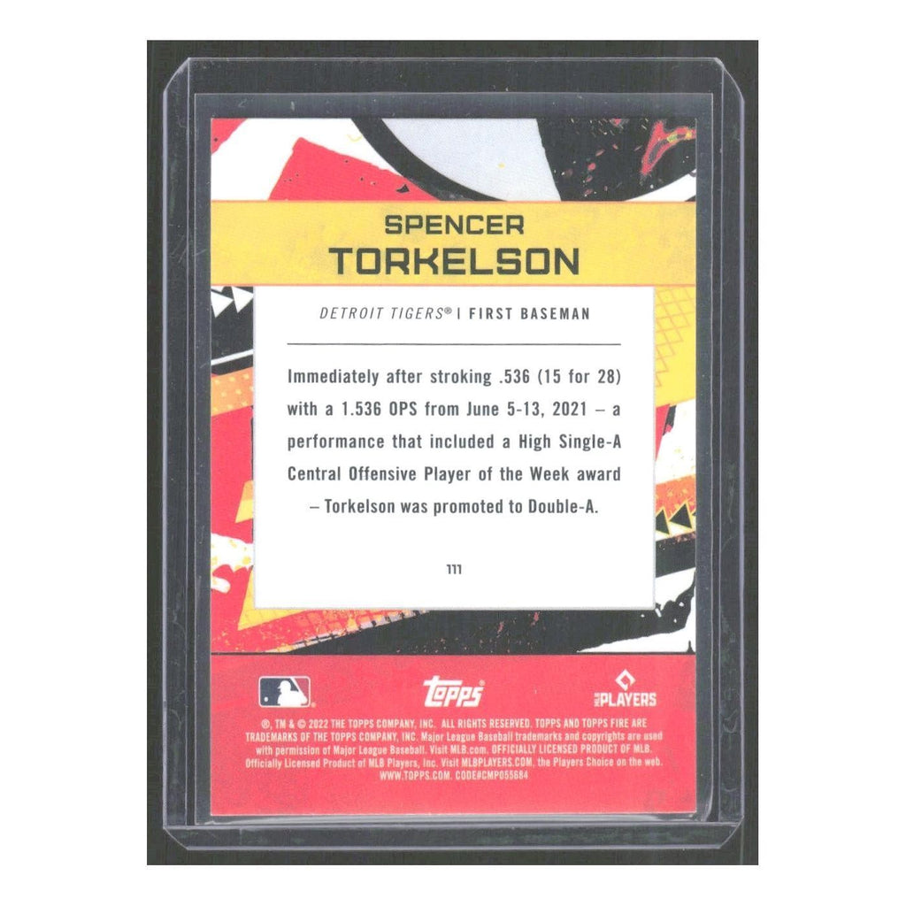 2022 Topps Fire Spencer Torkelson RC Tigers #111