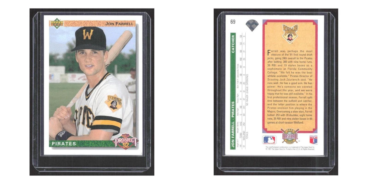 1992 Upper Deck Jon Farrell RC Pirates #69