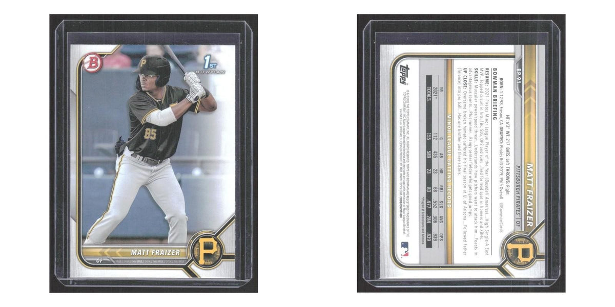 2022 Bowman Prospects Matt Fraizer Pirates #BP-91