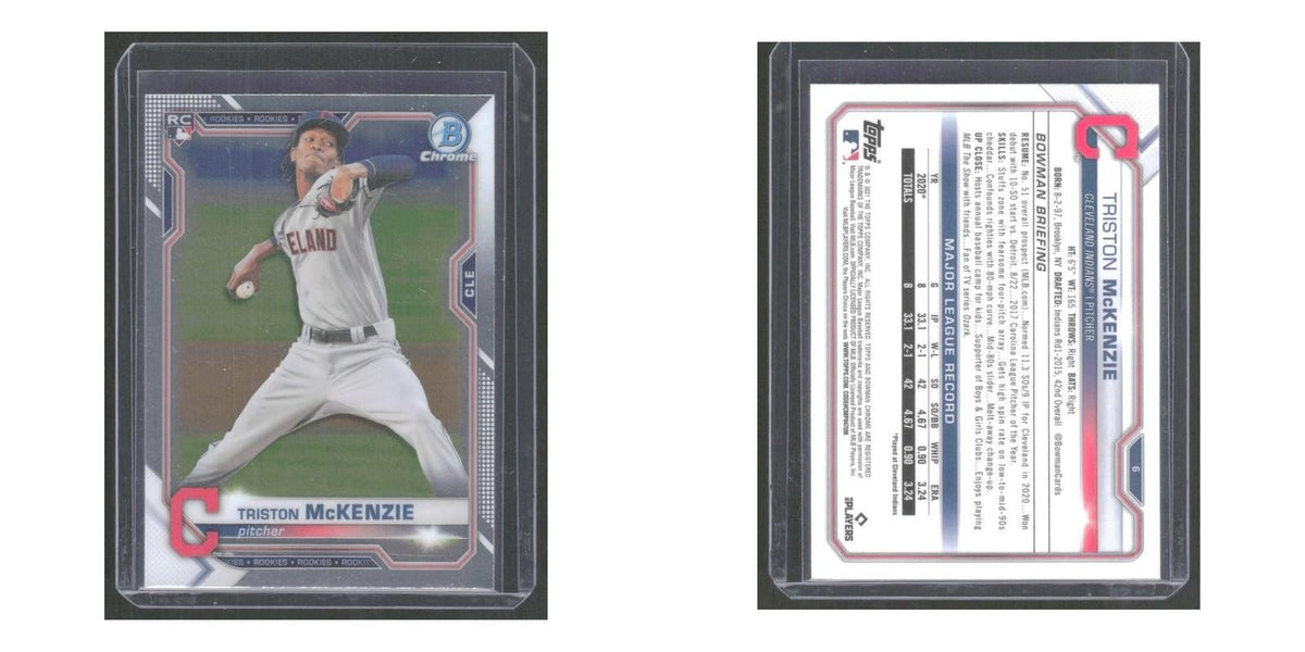 2021 Bowman Chrome Triston McKenzie RC Indians #6