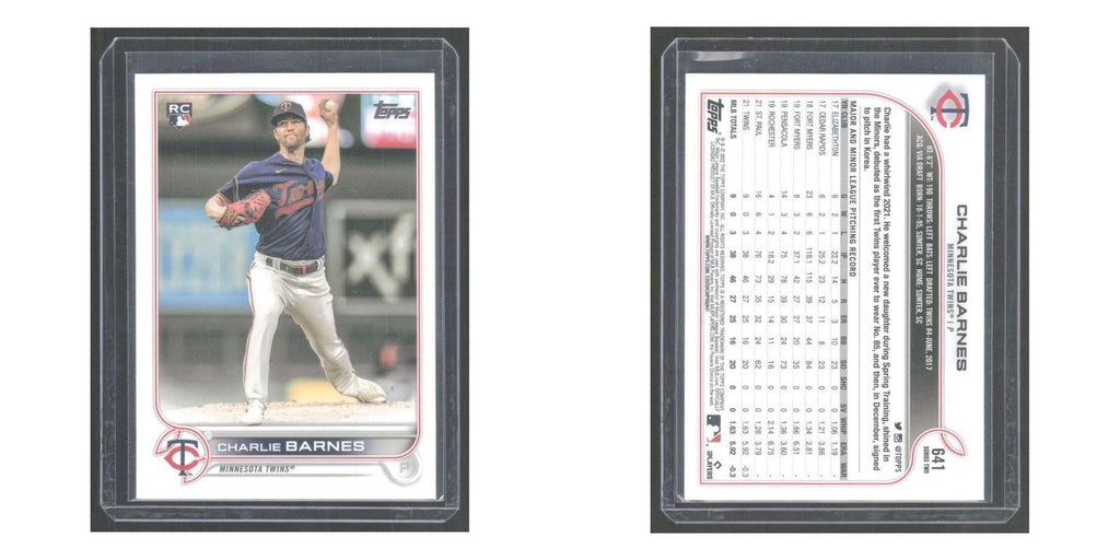 2022 Topps Charlie Barnes RC Twins #641