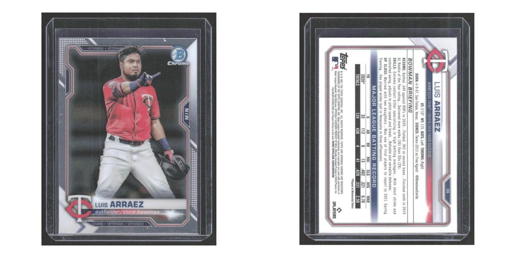 2021 Bowman Chrome Luis Arraez Twins #39