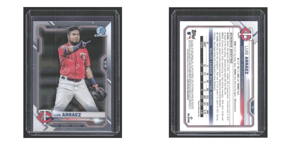 2021 Bowman Chrome Luis Arraez Twins #39