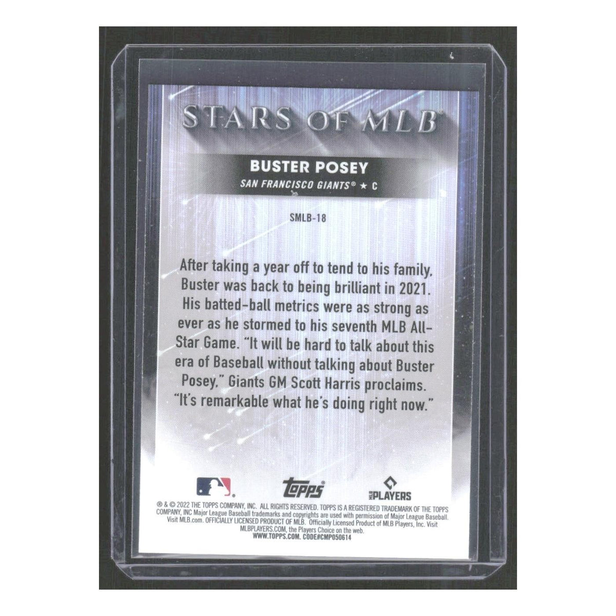 2022 Topps Stars of MLB Buster Posey Giants #SMLB-18