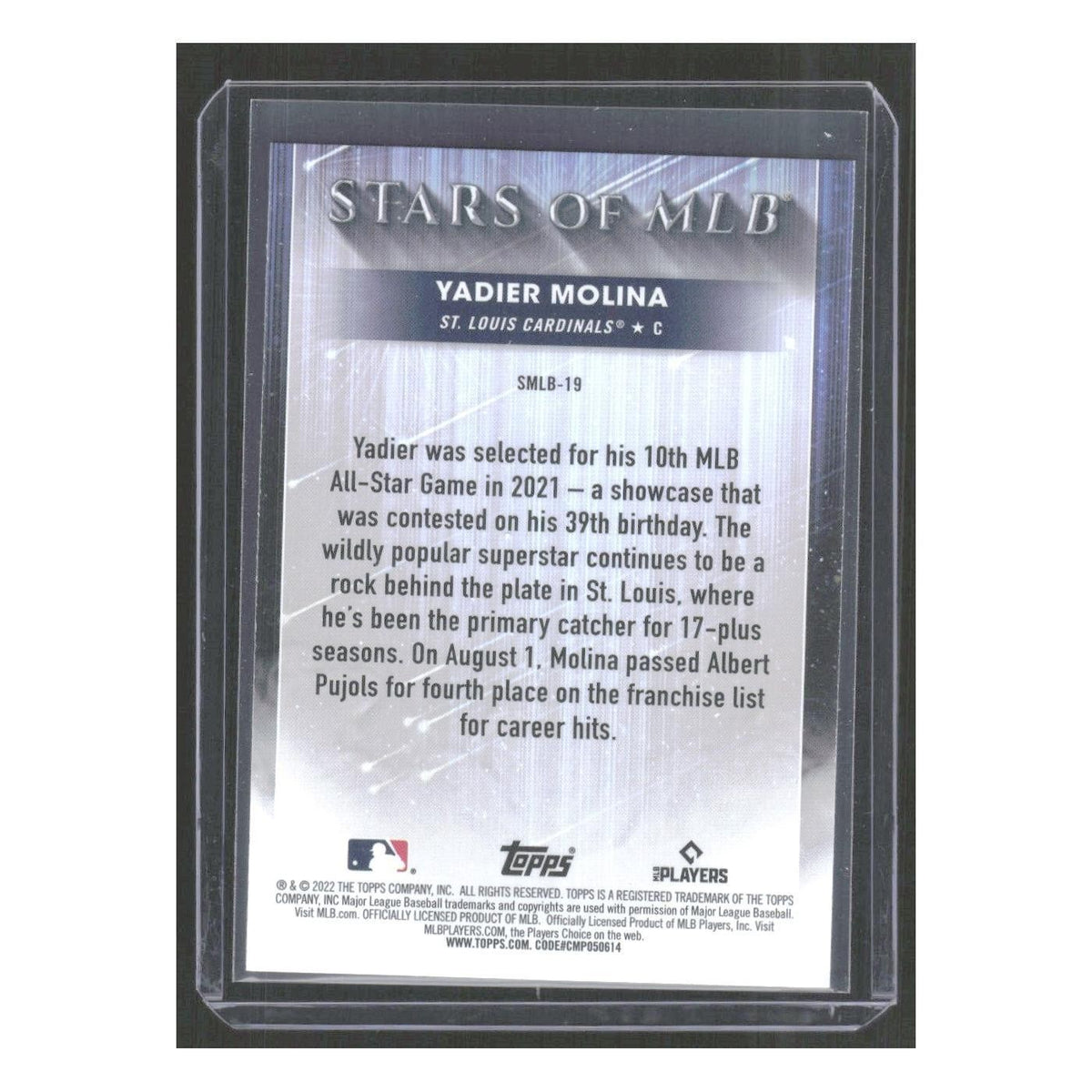 2022 Topps Stars of MLB Yadier Molina Cardinals #SMLB-19